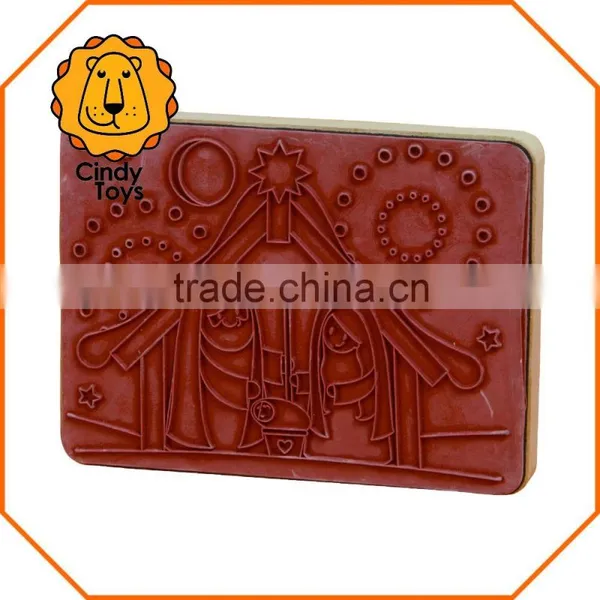Wooden Rubber Stamps Nativity Scene 1 Pcs for Christmas photo-2