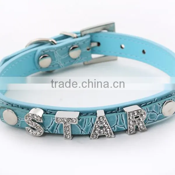 Manufacturer Selling Pet Supplies Crocodile Grain Can Diy Dog Name Dog Collars photo-3