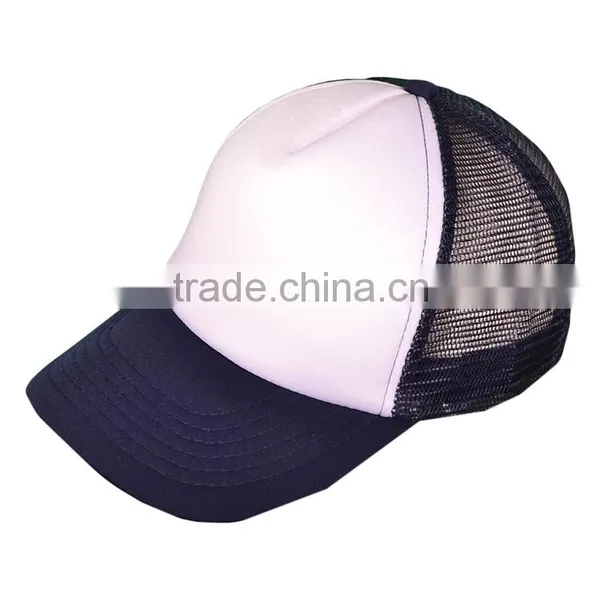 Custom Classic 5 Panel Short Bill Foam Plain Trucker Cap Mesh Hat photo-2