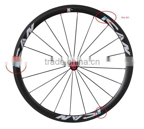 ICAN Road Bike Wheels Cabron Clincher UD-matt Bike Wheelset 38C photo-2