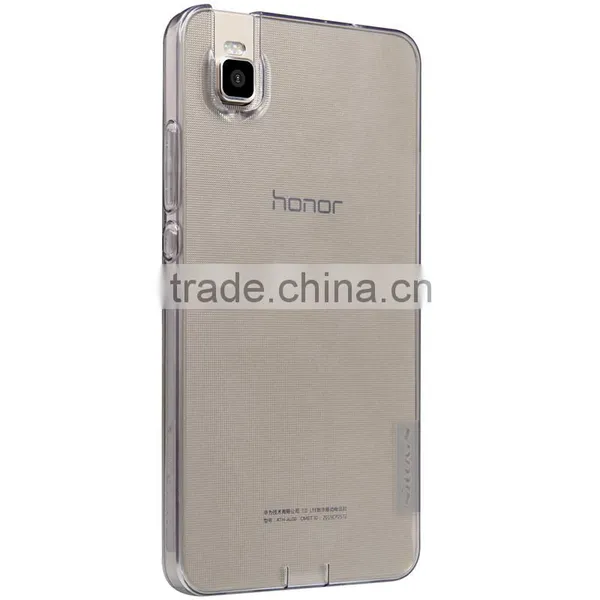 Orginal Nillkin Soft TPU Full Rubber Back Cover for Huawei Honor 7 Clear Gel Case With Dust Plug MT-5370 photo-4