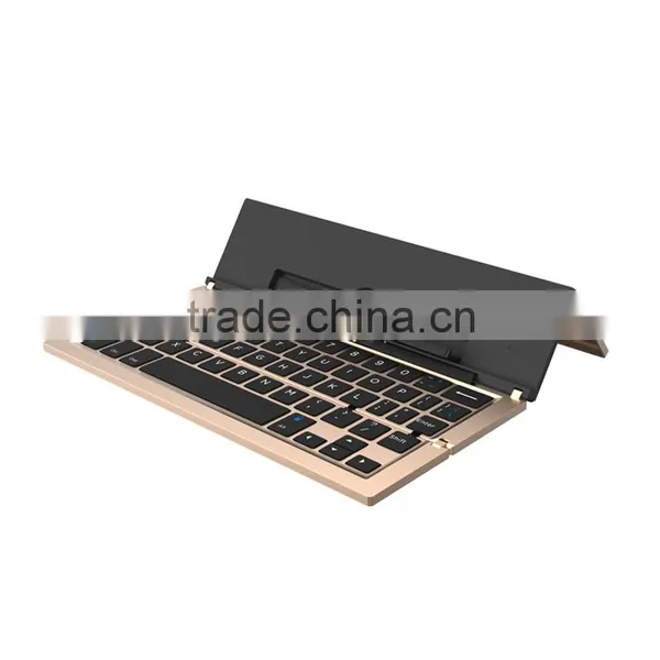 2015 Hot Seller Universal Ultra-slim Folding Bluetooth Aluminum Keyboard for All Tablets and Smart Phones photo-2