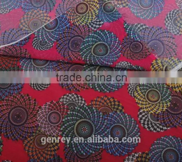 Polyester Fabric Printing Flower Printed Chiffon Fabric Digital Fabric Printing Factory Direct Sale photo-3