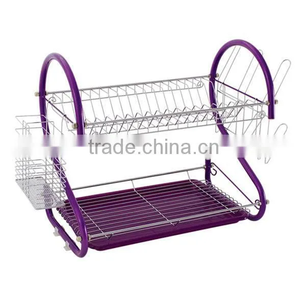 Chrome Plating Tier Wire Kitchen Dish Shelves photo-3