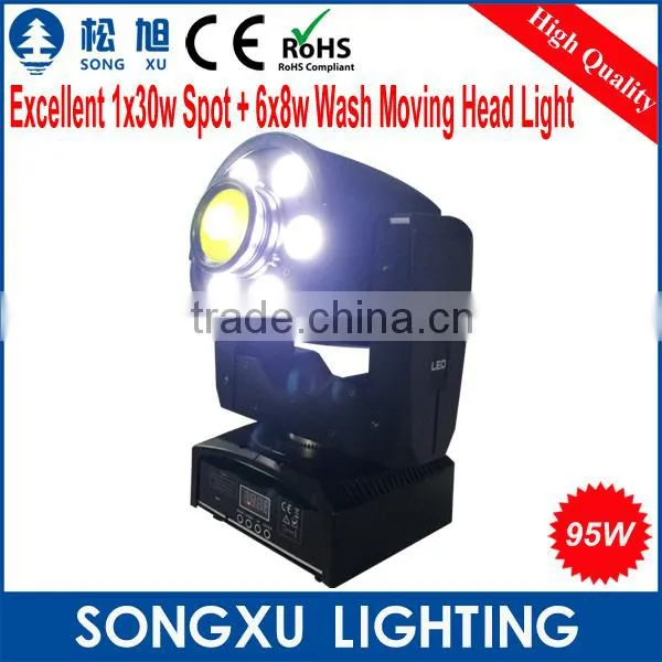 Wash Moving Head Light, 30W Spot With 6x8w LED Wash Moving Head, DJ Disco Led Wash Stage Light photo-2