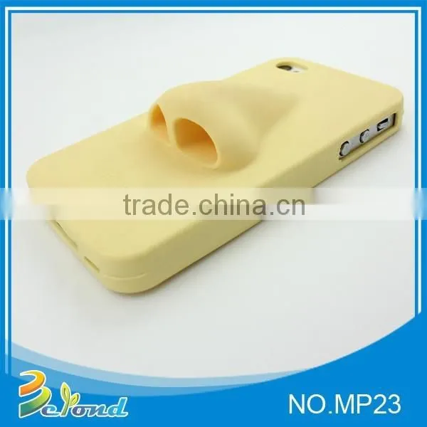 Fashion Yellow Nose Silicone Mobile Phone Back Cover photo-2