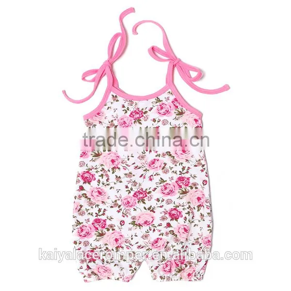 Baby Clothing China Pink Floral Pattern Cotton Romper for Gift Baby photo-2