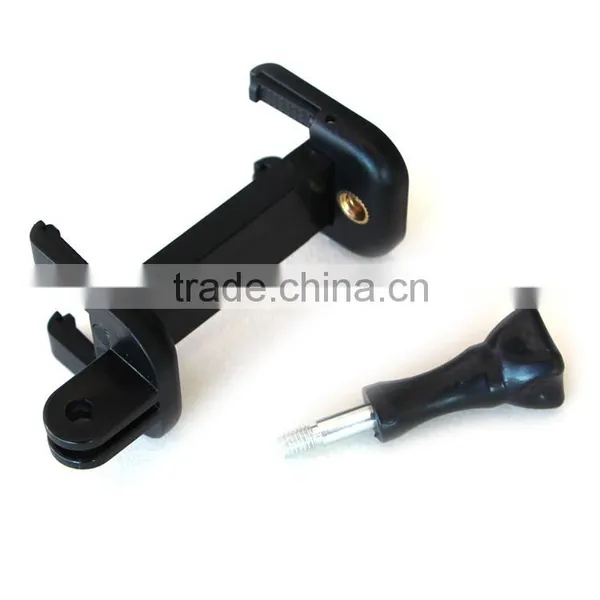 Dual Connector Camera Adapter 1/4"-20 Screw Spring Clip Mount Bracket for Tripod Monopod photo-6