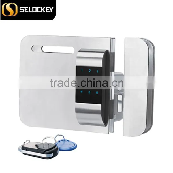 Hot Sale!! Wireless Glass Door Lock (with Door Side) With Password and IC Card to Open (LY15CR2-11BM)