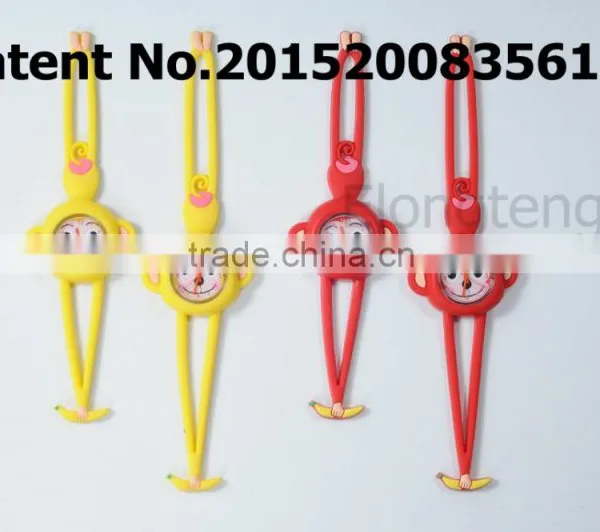 Newest Custom Silicone Multicolor Monkey Kid's Wristwatches With CE photo-2