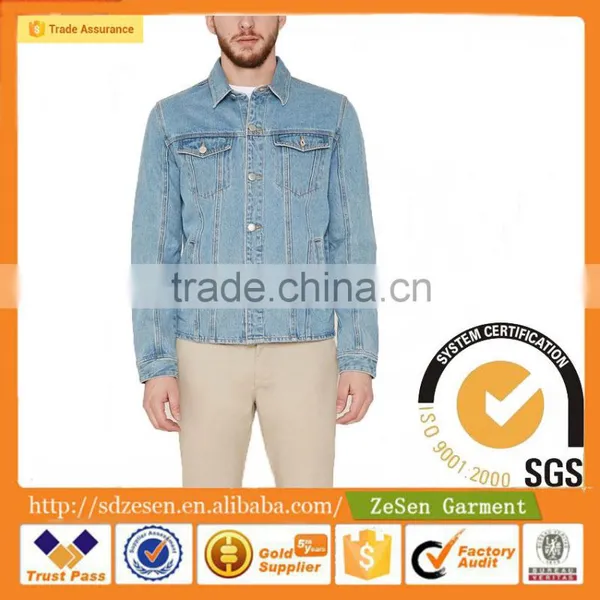 100% Cotton New Men's Denim Cotton Jeans Jacket Coat Casual Outwear Blue Size Vintage Quality Choice