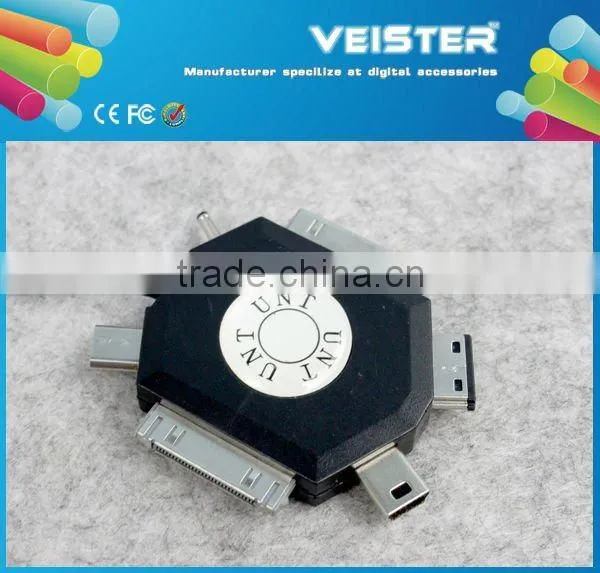 Black &white Color Cool 3 in 1 Cable Usb Date Cable 5pin Micro USB Micro Cable for Ipad/calaxyTab/iphone photo-2