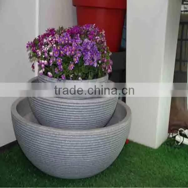 Large Size Unique Design Garden Decoration Round Plastic Planter