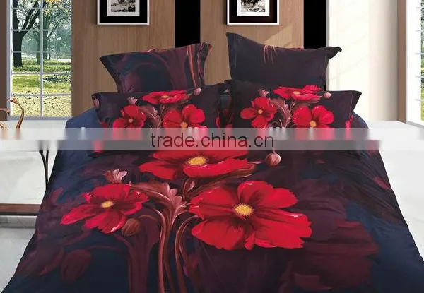 3D Reactive Printed Panel Design Bedding Set 100% Cotton