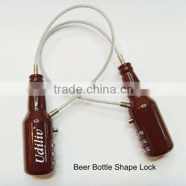 Factory Direct New Products Bottle Shape Combination Cable Locks photo-2
