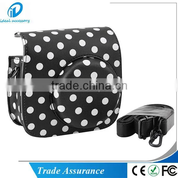 Dot PU Leather Fuji Mini Case Bag for Fujifilm Instax Mini8 With Shoulder Strap Camera Case photo-3