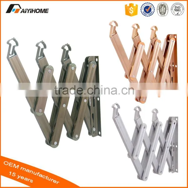 Expandable Aluminium Clothes Hanging Drying Rack, Laundry Hanger Collapsible Wall Mount photo-3