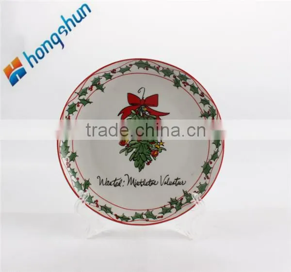 Christmas White Porcelain Dinner Plate Ceramic Dinnerware Plates photo-2