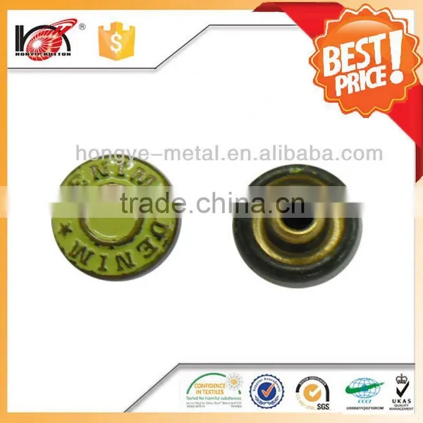 Round Shape Sewing Buttons Brass High Quality Jeans Rivet for Manufacturers photo-4