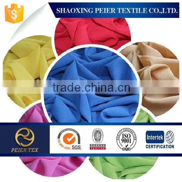 100%polyester Crepe Chiffon Fabric for Ladys Dress in 2015