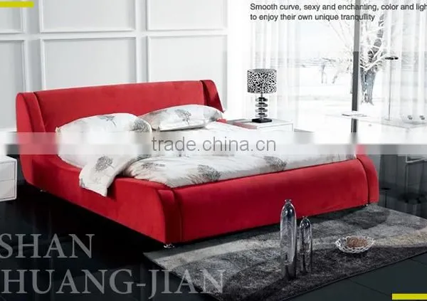 2014 Latest Fashion Modern Cheap Fabric Beds F015 photo-2
