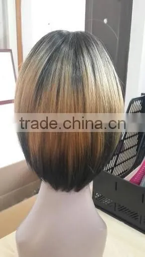 Hot Sale Short Bob Style Ombre Wig High Temperature Resistant Japanese Fiber Synthetic Bob Wig photo-3