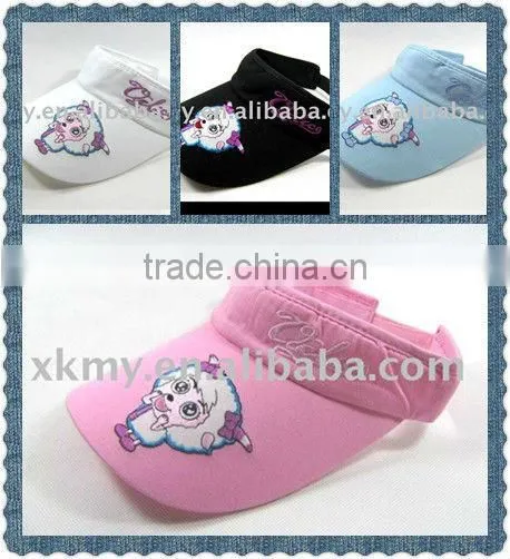 Child Embroidery 100%cotton Sun Visor