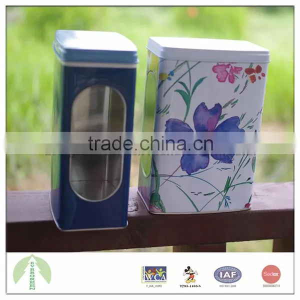 Popular Metal Tinplate Boxes With PVC Window 12.35*8.00*18.65 cm photo-4