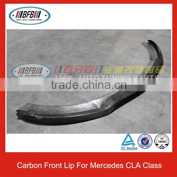 For Mercedes W117 CLA Class 2015 Real Carbon Fiber Front Lip Front Bumper photo-3