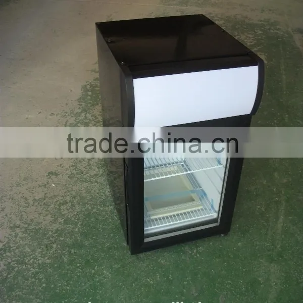 Black Finish Single Glass Door Display Fridge Showcase photo-5