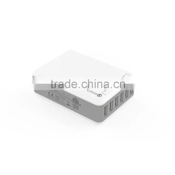 Qualcomm QC2.0 6 Ports Tablet Charger 40W 8A USB Charger Adpater Multiple Usb Travel Charger photo-3