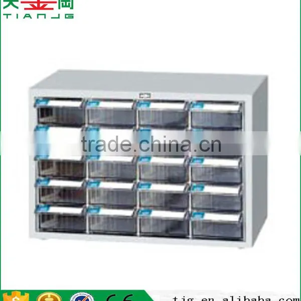 Taiwan High Quality Non-Slip Plastic PS 40 Transparent Drawer Cold Rolling Steel Spare Part Classification Cabinet photo-2