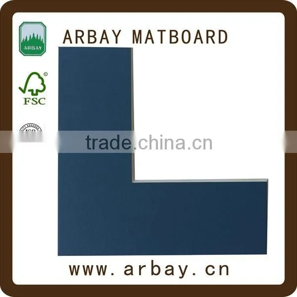 Precut 1.0mm 2.0mm 3.0mm Whitecore Vintage Linen Suede Matboards for Frame photo-2