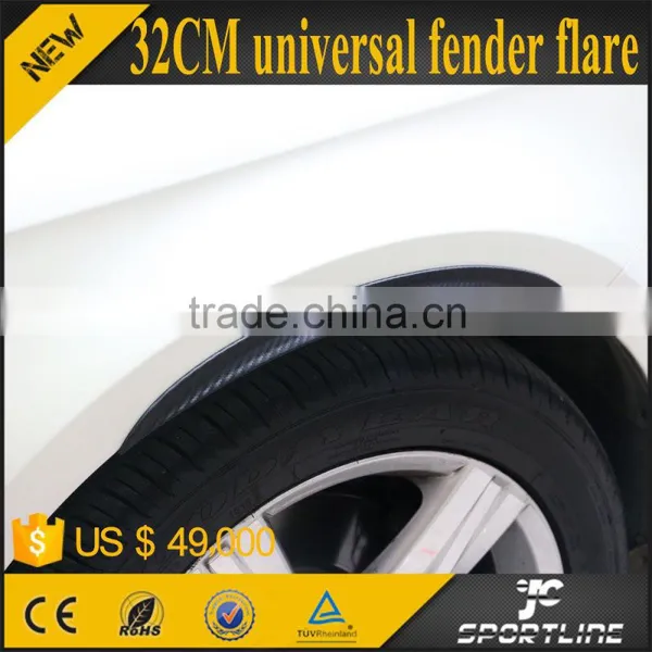 JC Sportline 2pcs/set 12.5INCH 32CM Universal Widen Size Carbon Fiber Patten Painting Fender Flare Moulding Trims