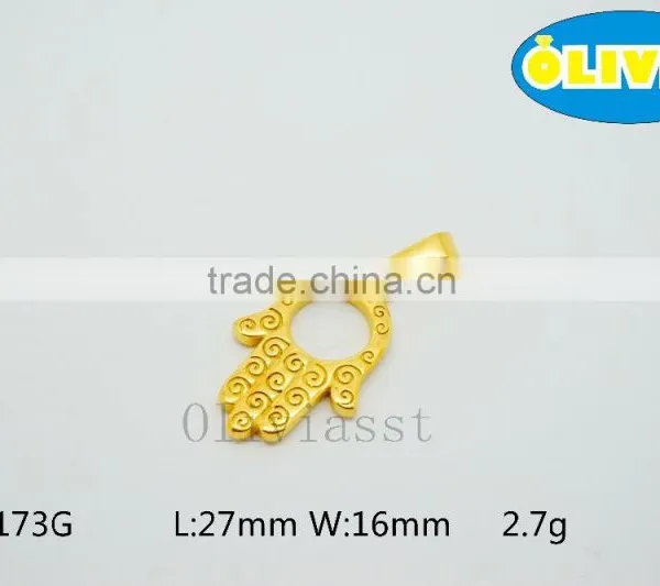 Olivia 2016 New Fashion Modern 316 Stainless Steel Cast Metal Classic Buddha Hand Pendant