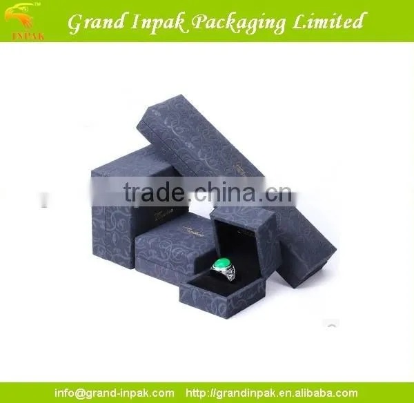 Customized 2016 Luxury Soft Velvet Foam Inserts Jewelry Ring Box Earring Box Necklace Box Make Paper Jewelry Box photo-3