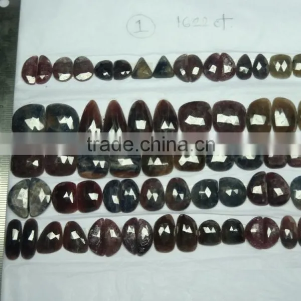 Multi Sapphire Rose Cut Gemstone Irregular Shape photo-3
