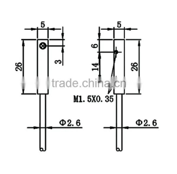 Q5x5 Cable Series Flush Mini Inductive Proximity Sensor photo-2