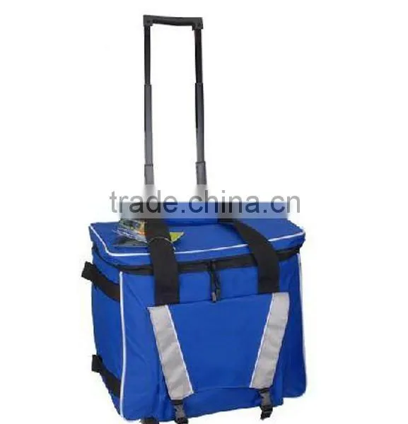 Fashion Trolley Food Cans Insulated Cooler Ice Bag With Wheel photo-2
