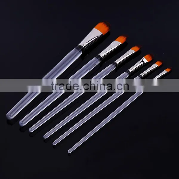 High Quality 6Pcs Watercolor Gouache Painting Brushes For Kid Acrylic Handle Nylon Hair Artist Paint Acrylic Brushes For Drawing photo-2