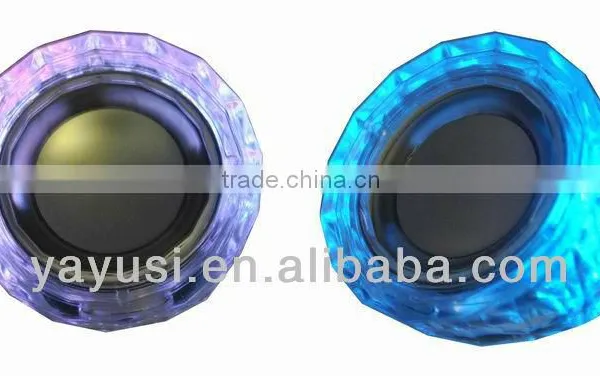 stylish mini speaker crystal shell and colorful lights