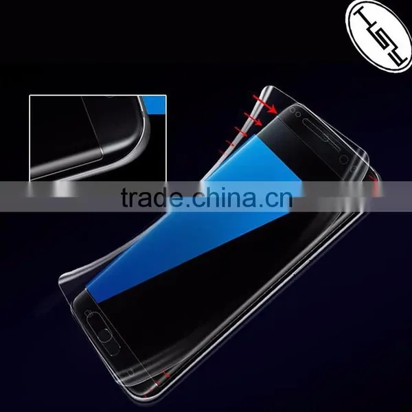 HUYSHE Hot Selling TPU Film Screen Tempered Glass for Samsung Galaxy S7 Edge Screen Protector