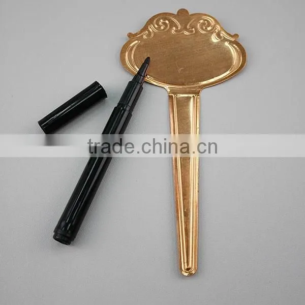 17cmL Gardening Marker Pen With Ornamental Copper Plant Label Metal Label photo-5