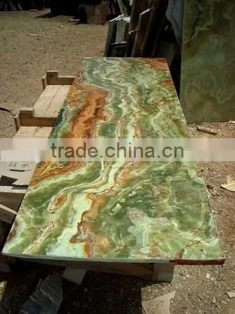 DARK GREEN ONYX TABLE TOPS COLLECTION photo-3