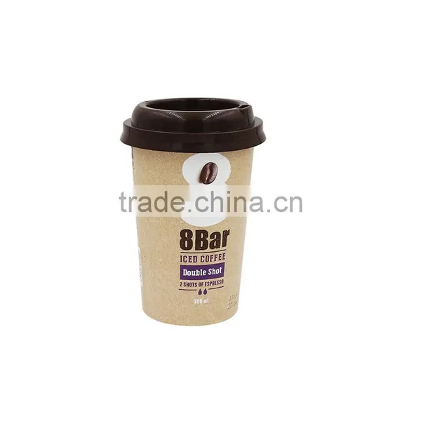 250ml Disposable Thin Wall Gray Brown Color Unique Coffee Mugs/Cups,Plastic Food Grade Clear Drinking Cup photo-5