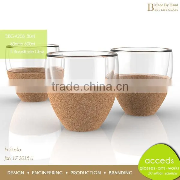 Made by Hand Ti-Borosilicate Unbreakable Dessert Couple Glass Cup photo-4