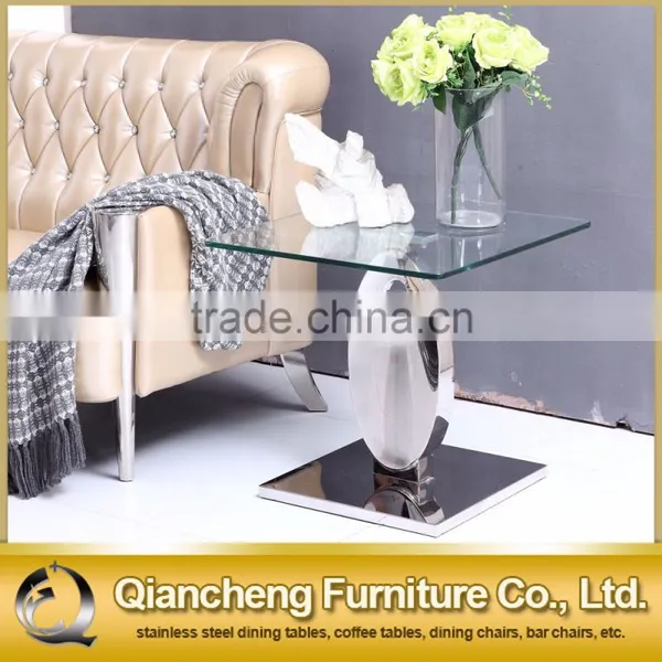 Popular Tempered Glass Top Hotel Side Table photo-2