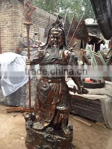 Large Bronze Chinese Kuan Gong Statue Sculpture photo-2