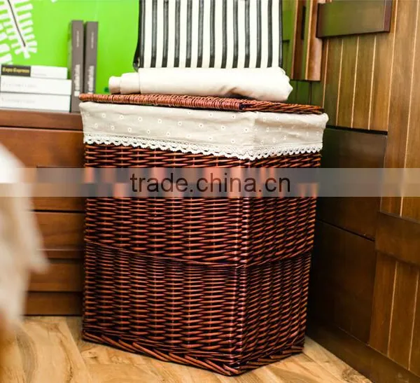 New Design Willow Material Hand Woven Shopping Basket photo-2