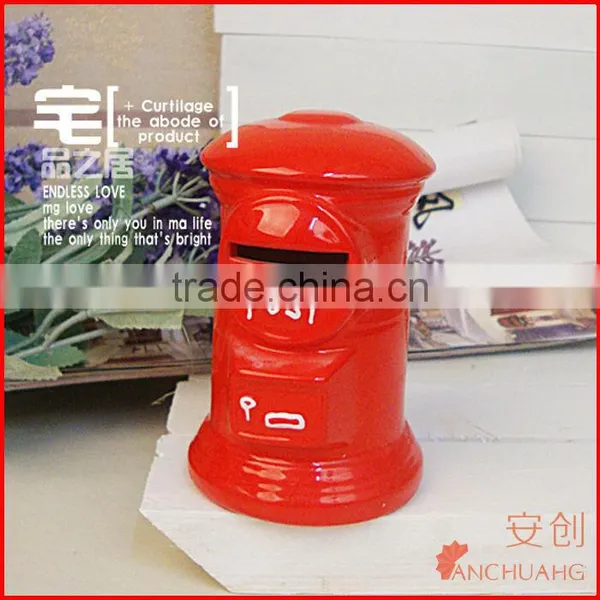 transparent postbox piggy bank